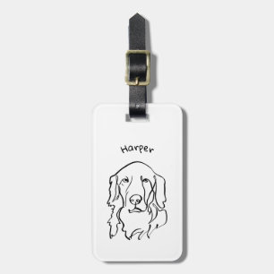 Schwerwiegender Goldener Retriever Gepäckanhänger