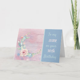 Schwester 30. Geburtstagskaktus Karte
