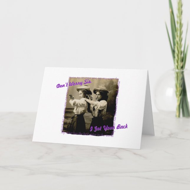 Schwester-Anmerkungs-Karte Karte (Vorderseite)