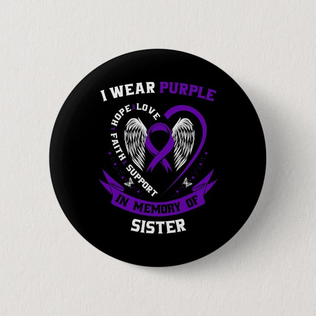 Schwester Bauchspeicheldrüsenkrebs Aufklärungsprod Button (Vorderseite)