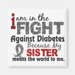 Schwester bedeutet Welt zu mir Diabetes Magnet