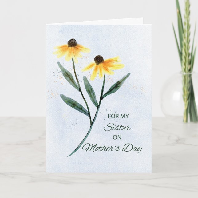 Schwester bei Müttern Tag Zwei Kone Blume Karte (Vorderseite)