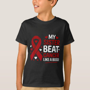 Schwester besiegt Krebs wie ein Boss multiples Mye T-Shirt