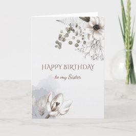 Schwester Birthday Card Rose Dankeskarte