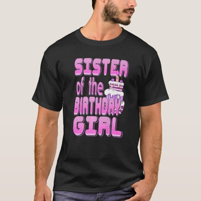 Schwester Birthday Rolling Skate Birthday Family P T-Shirt (Vorderseite)