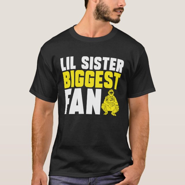 Schwester Bruder  Softball Catcher T-Shirt (Vorderseite)