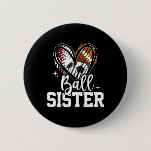 Schwester Byll Bysebyll Fußballschwester Herz  Button