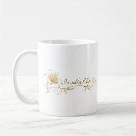 Schwester Champagner Gold Lilie Name Tasse