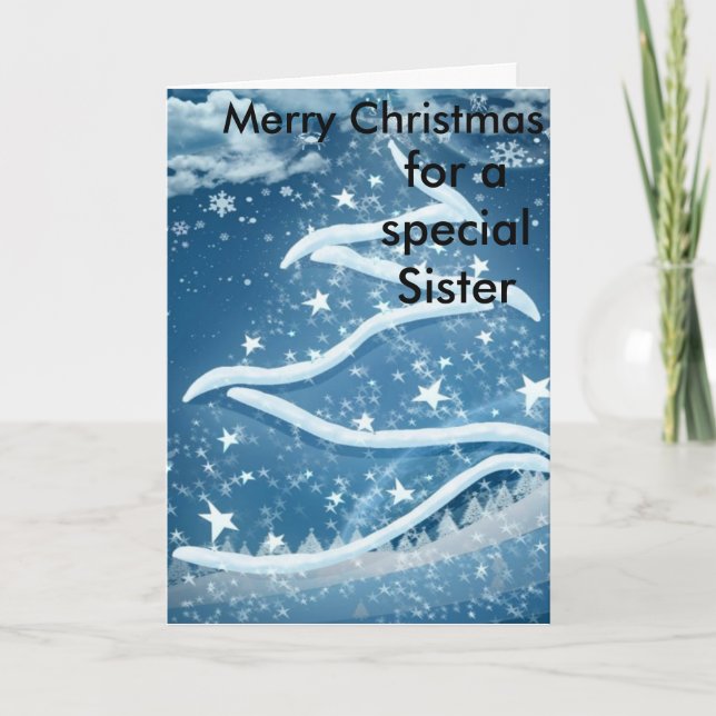 Schwester Christmas Card Feiertagskarte (Vorderseite)