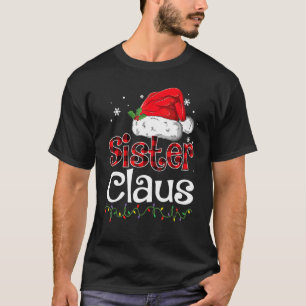 Schwester-Claus-Santa-Hut Rot kariert Buffalo Weih T-Shirt