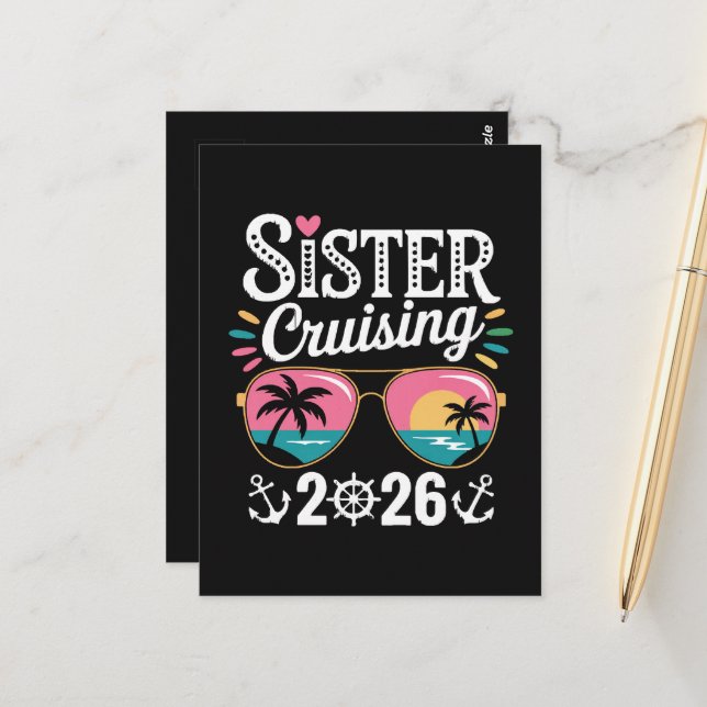 Schwester Cruising 2026 Postkarte (Vorderseite/Rückseite Beispiel)
