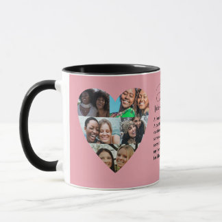 Schwester Definition Foto Herz Collage Tasse