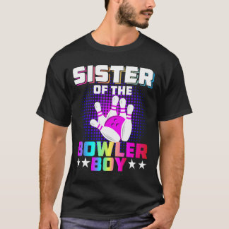 Schwester der Bowler Boy Matching Family Bowling B T-Shirt