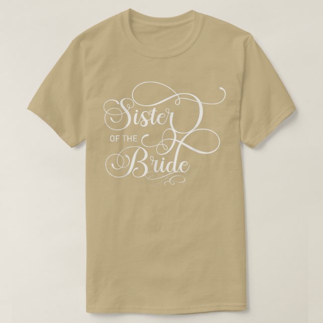 Schwester der Braut (Hochzeit) T-Shirt (Design vorne)