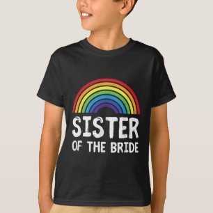 Schwester der Braut Lgbt Lesbische Hochzeit Jungge T-Shirt