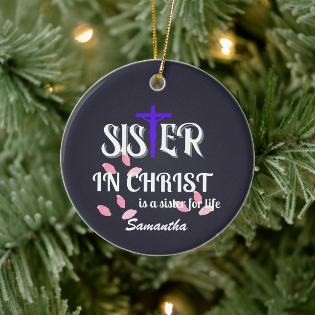 Schwester der Christlichen Schrift Christi Keramik Ornament (Baum)