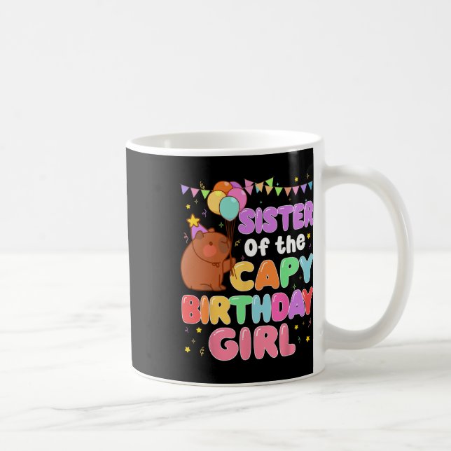 Schwester der Familie Capy Birthday Girl Capybara  Kaffeetasse (Rechts)