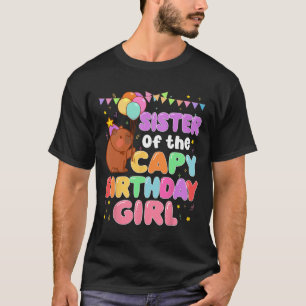 Schwester der Familie Capy Birthday Girl Capybara T-Shirt