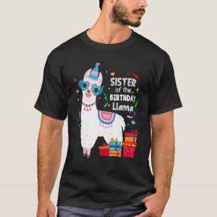 Schwester der Familie Llama zum Geburtstag T-Shirt