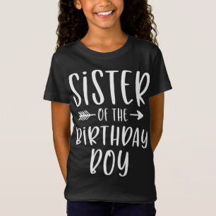 Schwester der Geburtstagspartei Junge, die Geburts T-Shirt