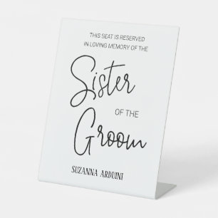 Schwester der Groom Gedenkstätte vorbehaltene Hoch Sockelschild