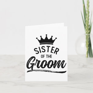 Schwester der Groom Matching Wedding Party Karte