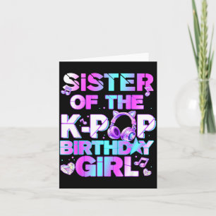 Schwester der K-Pop-Birthday-Girls Korean Music Lo Karte
