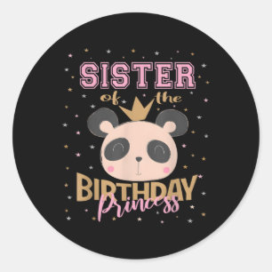Schwester der Prinzessin Panda Bären Py Runder Aufkleber