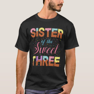 Schwester der süßen drei 3. Geburtstagsmädchen Eis T-Shirt