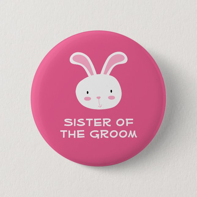 Schwester des Bräutigams Button (Vorderseite)