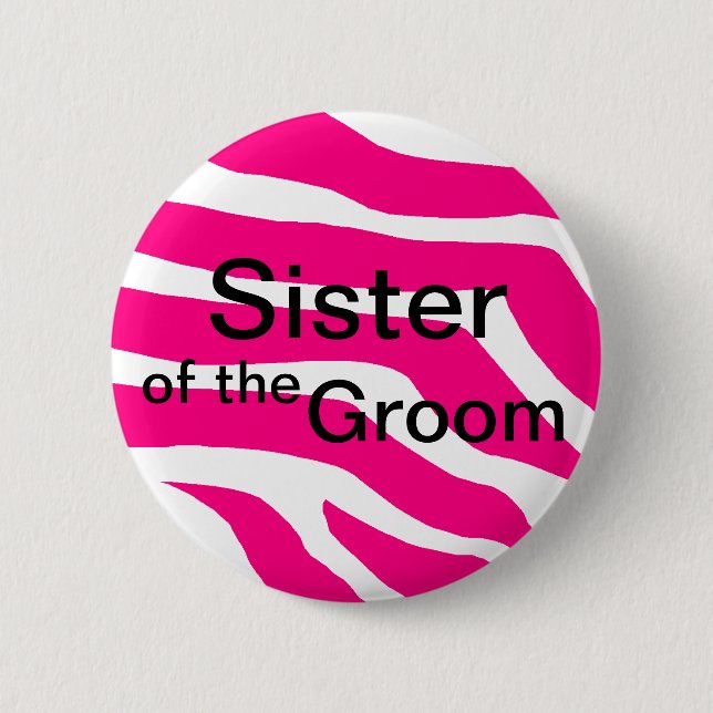Schwester des Bräutigams Button (Vorderseite)