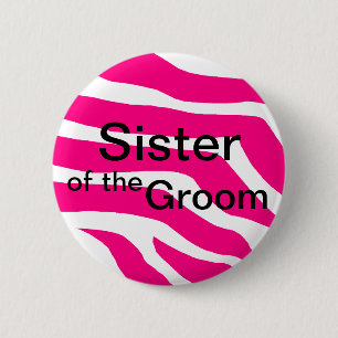 Schwester des Bräutigams Button