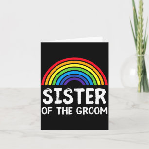 Schwester des Bräutigams lgbtq schwul Junggeselle Karte