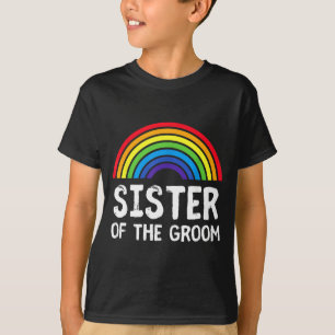 Schwester des Bräutigams lgbtq schwul Junggeselle T-Shirt