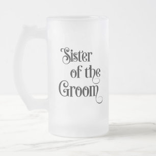 Schwester des Bräutigams Mattglas Bierglas