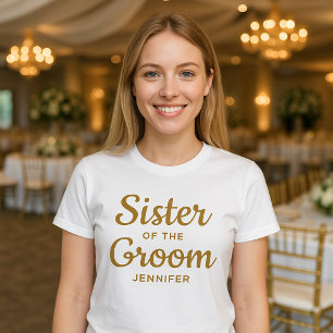 Schwester-des-Bräutigams-T-Shirt nach Maß T-Shirt