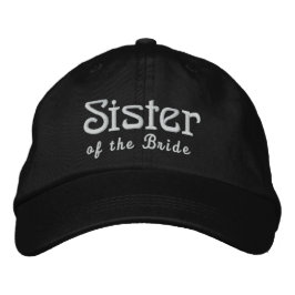 SCHWESTER DES BRIDE-Individuellen Namens BLACK B3 Bestickte Kappe