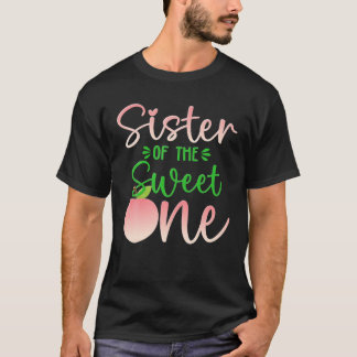 Schwester des ersten Geburtstags Pfirsich 1. T-Shirt