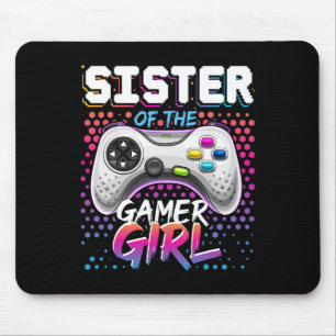 Schwester des Gamer-Girls passendes Videospiel Geb Mousepad
