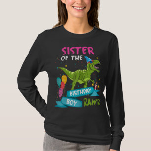 Schwester des Geburtstags Boy TRex Matching Dinosa T-Shirt
