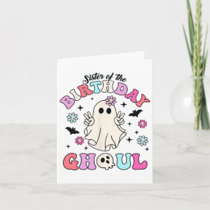 Schwester des Geburtstags Ghoul Groovy Halloween G Karte