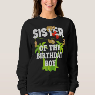 Schwester des Geburtstags-Jungen Sloth Kind Party Sweatshirt
