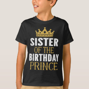 Schwester des Geburtstags Prince Boys Bday Party G T-Shirt