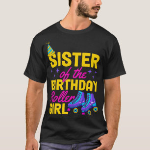 Schwester des Geburtstags-Roller-Girls Rollschuhfa T-Shirt