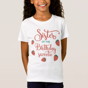 Schwester des Geburtstags Sweetie Strawberry Party T-Shirt