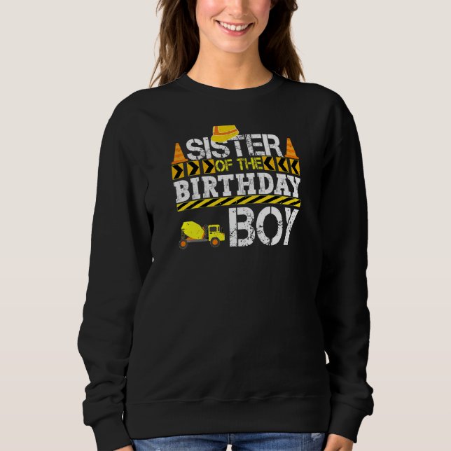 Schwester des Geburtstagsjungen Bausatzes Sweatshirt (Vorderseite)