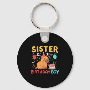 Schwester des Geburtstagsjungen Capybara Capy Kind Schlüsselanhänger