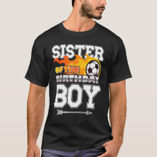 Schwester des Geburtstagsjungen Fußball Sport pass T-Shirt