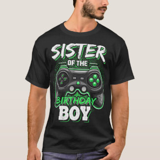 Schwester des Geburtstagsjungen Matching Video Gam T-Shirt