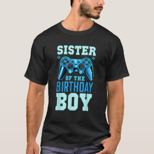 Schwester des Geburtstagsjungen Matching Video Gam T-Shirt